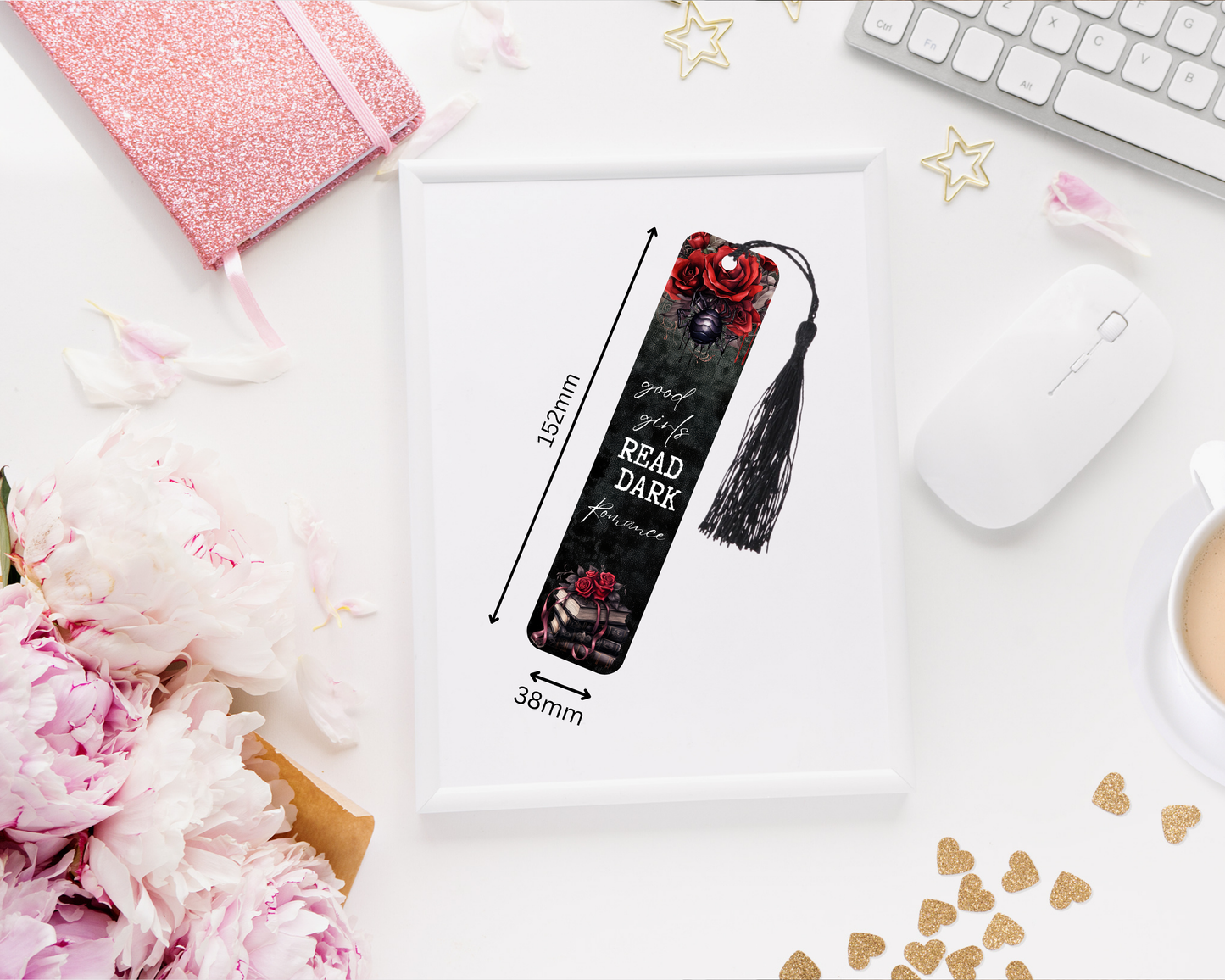 Dark Romance Stainless Steel Bookmark