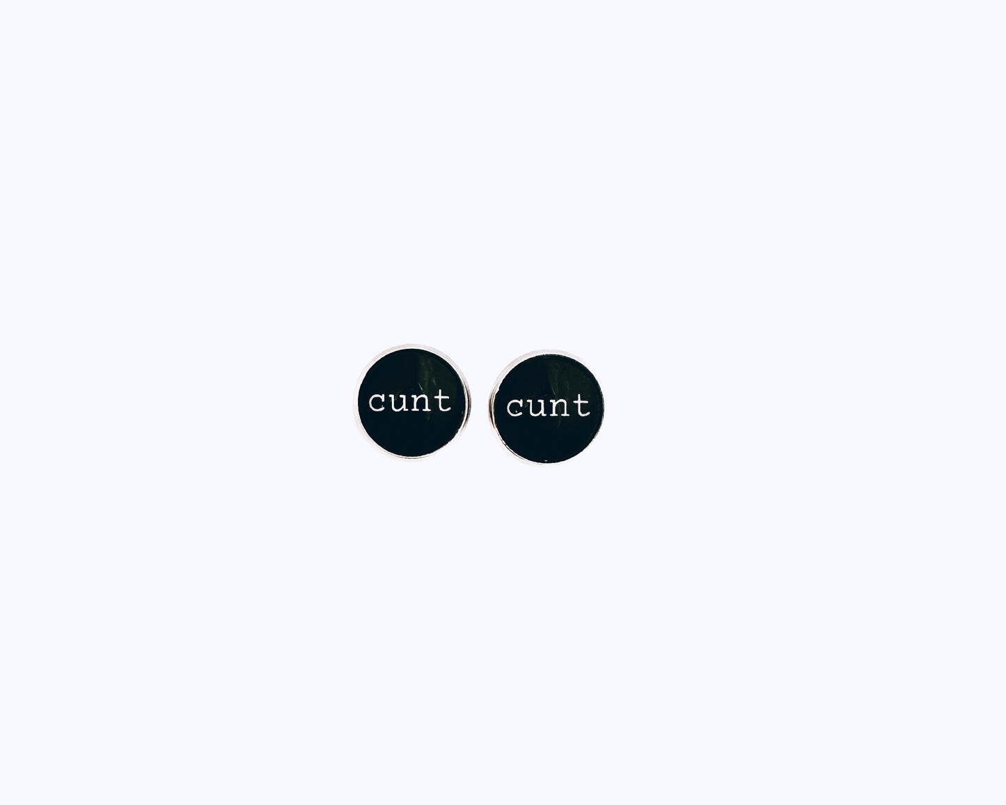 'Cunt' Glass Dome Studs