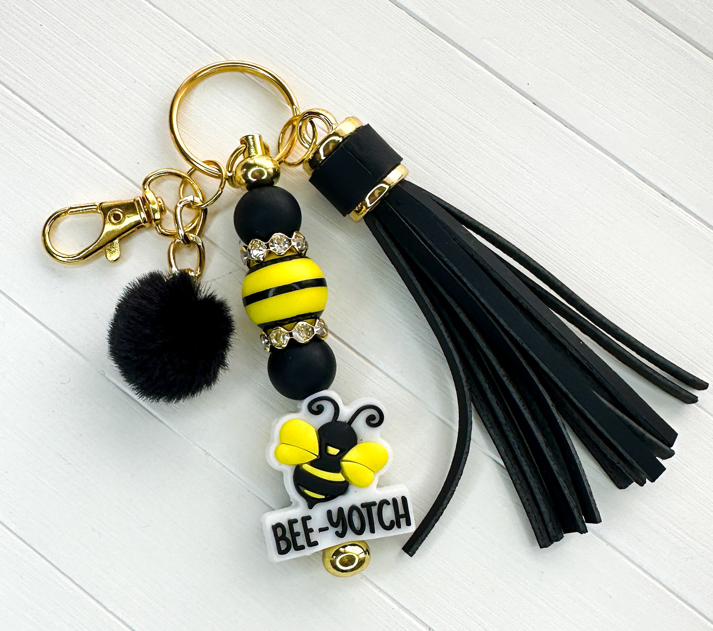 Bee-yotch Key Chain
