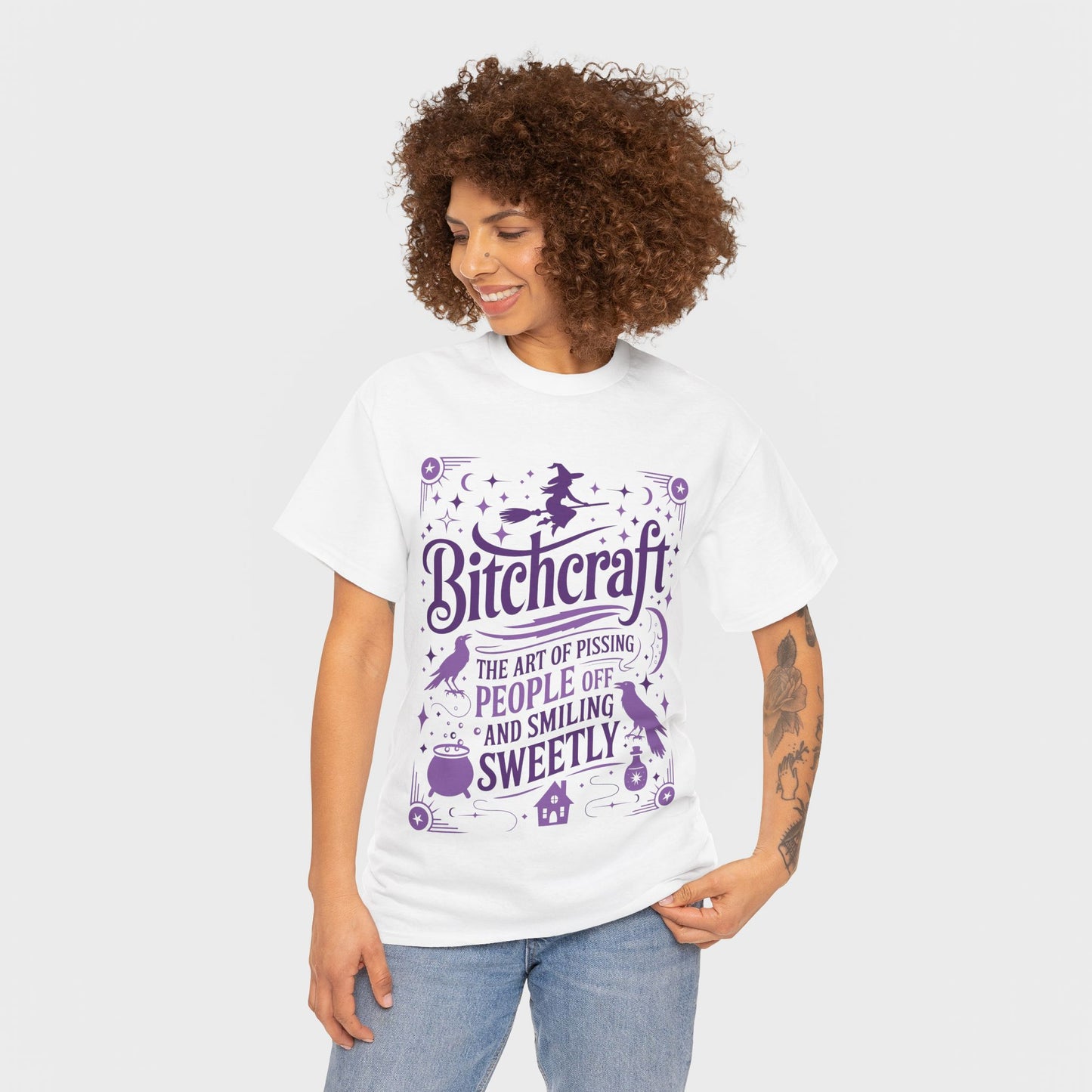 Bitchcraft Tee - Purple Print