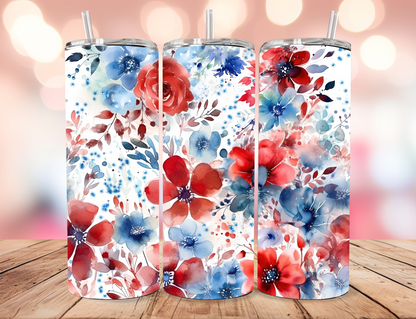 Watercolour Flower Tumbler