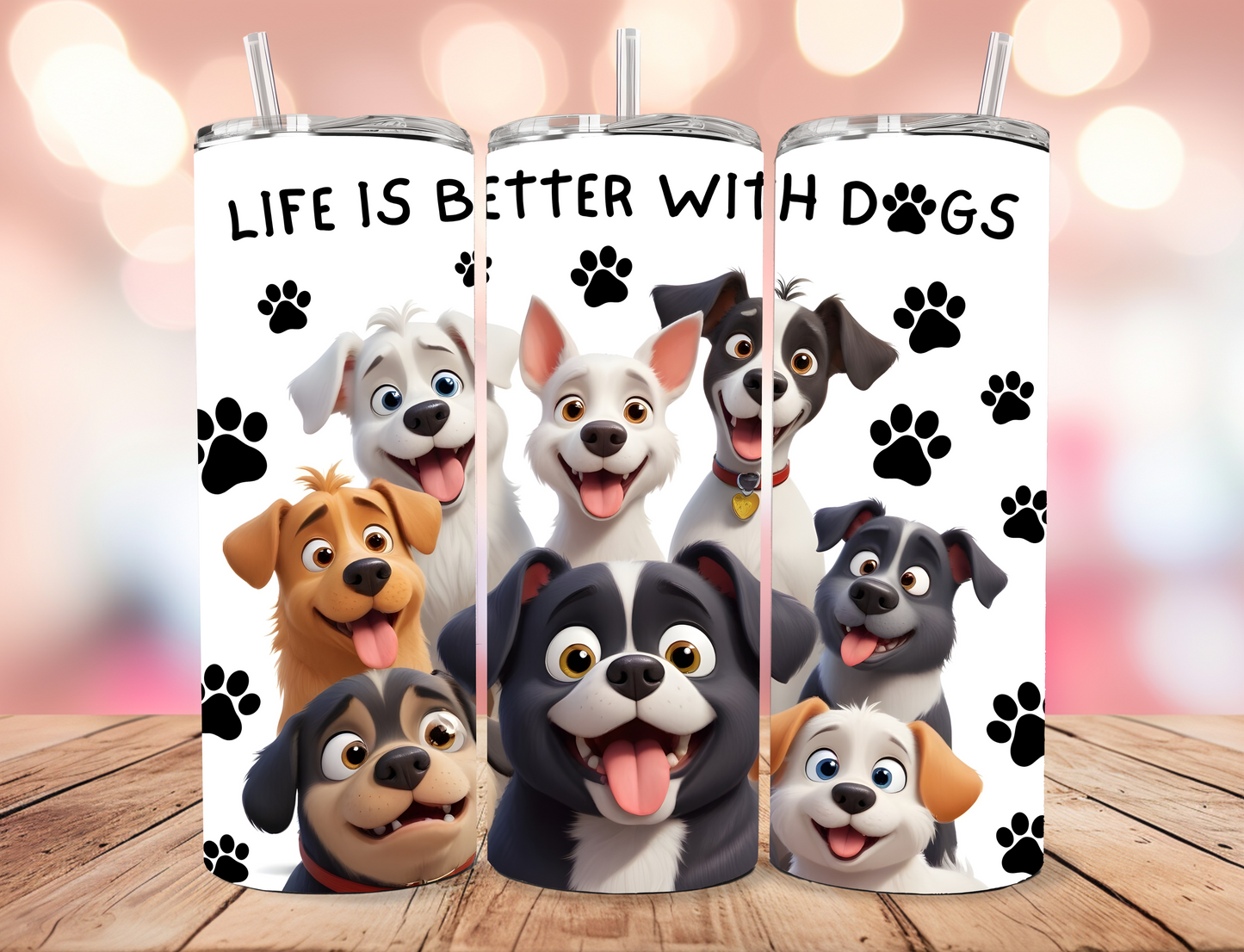 Life is Better with Dogs Tumbler