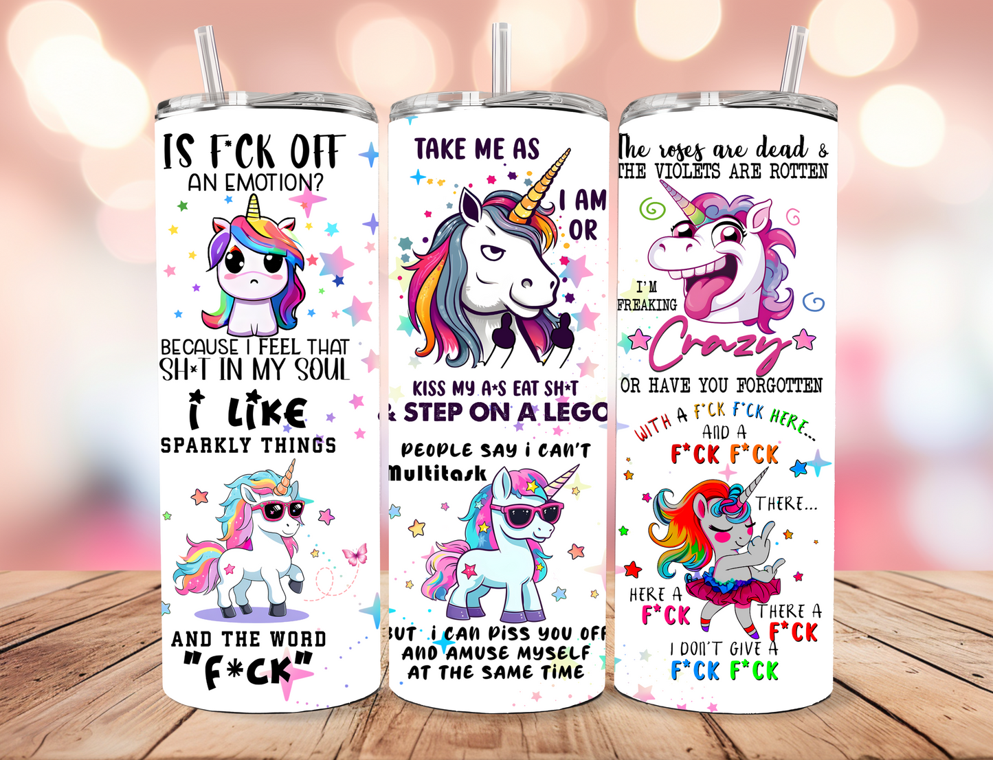 Sweary Unicorn Tumbler #2