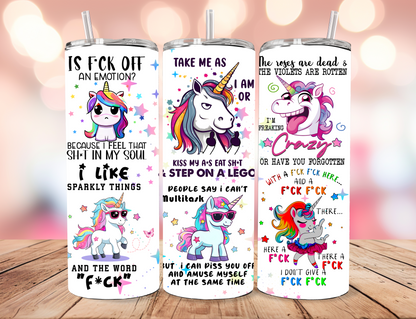 Sweary Unicorn Tumbler #2