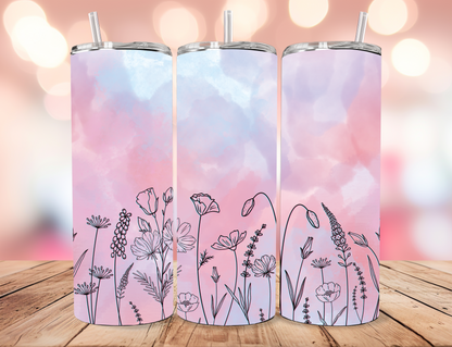 Watercolour and Wildflowers Tumbler