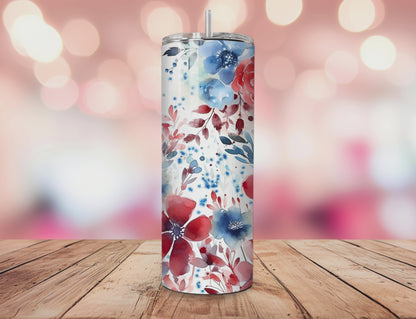 Watercolour Flower Tumbler
